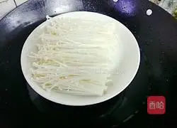 Steamed chopped peppers Illustration of how to make enoki mushrooms 4