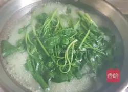 Illustration of how to make sesame spinach 2