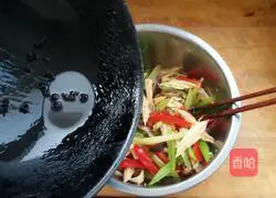 Illustration of how to make cold celery and yuba 8