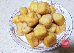 Illustration of braised tofu puffs 1