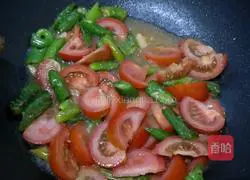 Sauteed tomatoes and dried salted radish Practice illustration 7