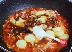 Tomato Japanese Tofu Enoki Mushroom Bento Recipe Illustration 15