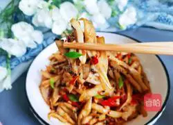 Illustration of how to make stir-fried king oyster mushrooms 13