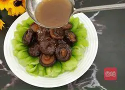 Illustration of making shiitake mushrooms and Shanghai green 13