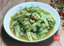 Illustration of how to make cabbage with melon seeds and kernels 11