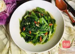 Illustration of how to make wolfberry lettuce leaves 7