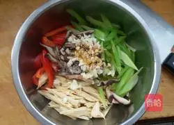 Illustration of how to make cold celery and yuba 7