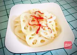 Illustration of how to make garlic and lotus root slices 7