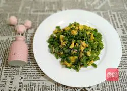 Illustration of how to make fried beans and scrambled eggs 1