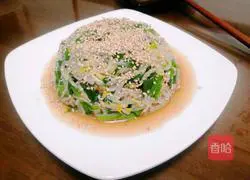 Illustration of how to make cold green leek sprouts 8