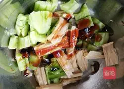 Illustration of how to make cold yuba 5