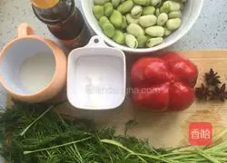 Illustration of how to make fennel broad beans 3