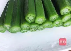 Illustration of how to make boiled okra 2