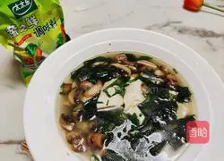Mushroom, tofu and wakame soup recipe 10