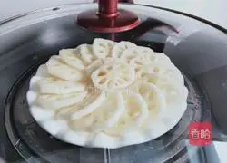 Illustration of how to make steamed lotus root slices 4