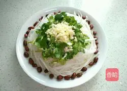 Illustration of how to make cold shredded radish 4