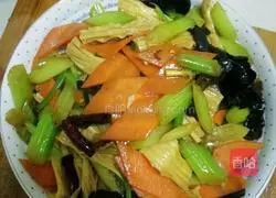 Illustration of four-color stir-fry 6