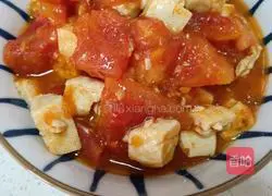 Illustration of how to make fried tofu with tomatoes 5