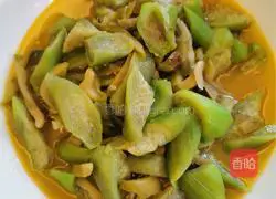 Luffa stir-fried pickled mustard Illustration of how to do it 8