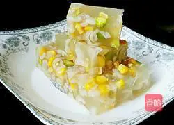 Illustration of how to make colorful pig skin jelly 12