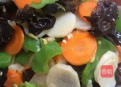 Illustration of how to make fried fungus with yam 4