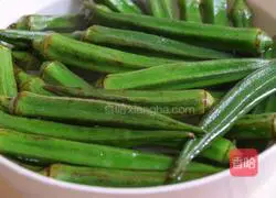 Illustration of how to make cold okra 2