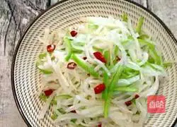Illustration of how to make cold and spicy shredded radish 7