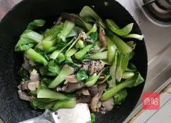 Illustration of how to make oyster mushrooms and rapeseed 3