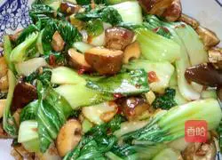 Illustration of making shiitake mushrooms and Shanghai green 5