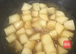 Illustration of how to make stewed white radish 4