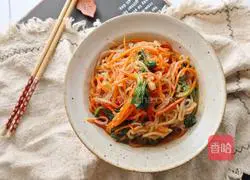 Cold Konjac Vermicelli ❗️Low salt, low fat, spicy and sour, delicious and not long in the mouth fat! ️Illustration of how to do it 9