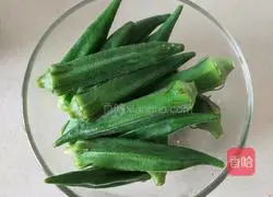 Illustration of how to make cold okra 2