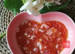 Illustration of how to mix salmon caviar 10