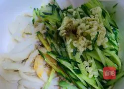 Beef tendon noodles mixed with cucumber (sesame sauce ) illustration 10