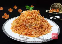 Illustration of how to steam shredded carrots 10