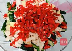 Illustration of how to make spicy cucumber 2