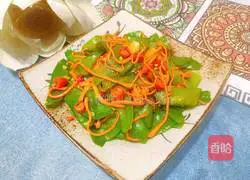 How to make fried snow peas with cordyceps flowers Illustration 1