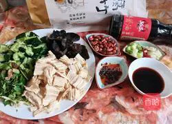 Illustration of how to make cold yuba 13