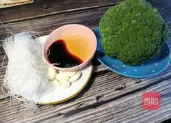 # steamed vegetables # Illustration of steamed broccoli with garlic vermicelli 1