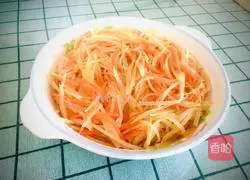 Illustration of how to make vinegar-coated potato and carrot shreds 6