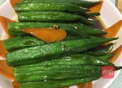 Illustration of how to cook okra in oyster sauce 5 