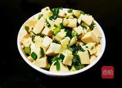 Illustration of how to make green onions and tofu 13