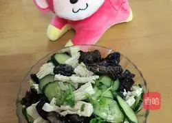 Illustration of how to make yuba, fungus and cucumber 8