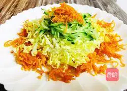 Illustration of how to make three shredded cold dishes 10