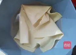 Vegetarian Illustration of how to make three shredded rolls with pickles 3