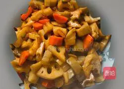 Illustration of home-style delicious sweet and sour lotus root bento 6