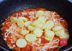 Tomato Japanese Tofu Enoki Mushroom Bento Recipe Illustration 10