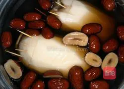 Illustration of how to make glutinous rice and lotus root 8