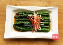 Asparagus with oil Practice illustration 7