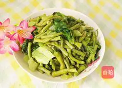 Illustration of how to make fried beans and lettuce 16